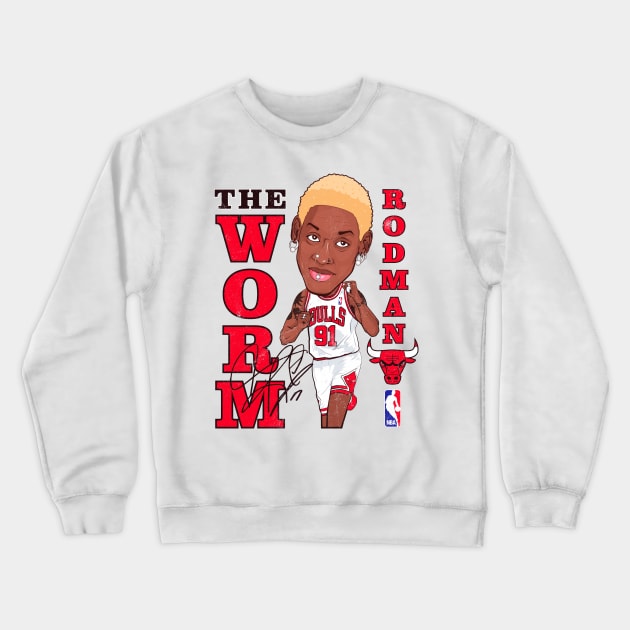 Vintage Dennis Rodman The Worm Crewneck Sweatshirt by portraiteam